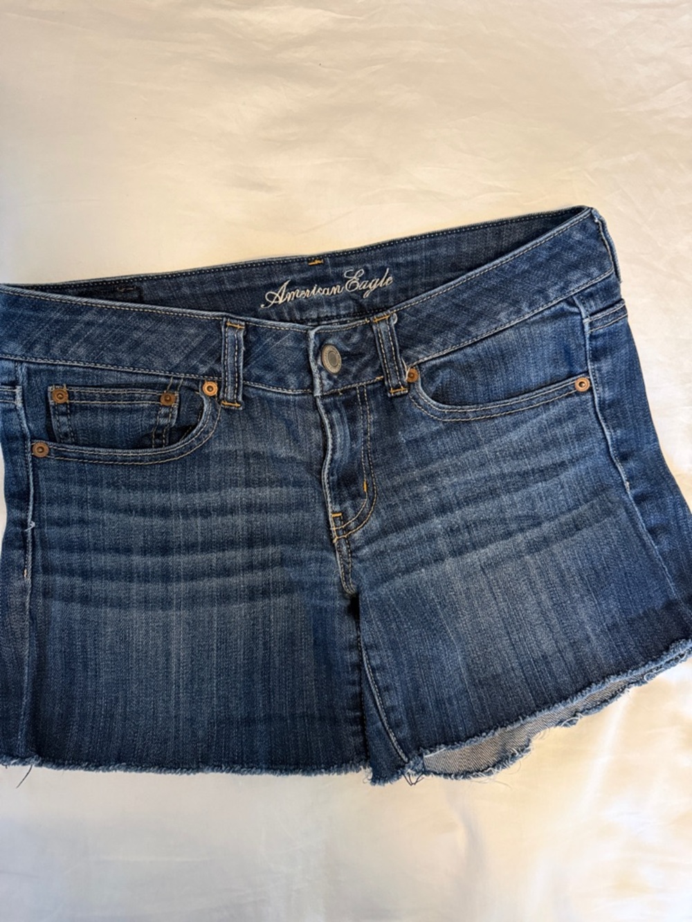 American Eagle Dark Wash Denim Cutoff Shorts